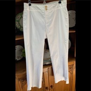 Banana Republic white crop trousers